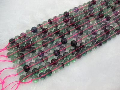 6mm Round Colorful Fluorite Beads