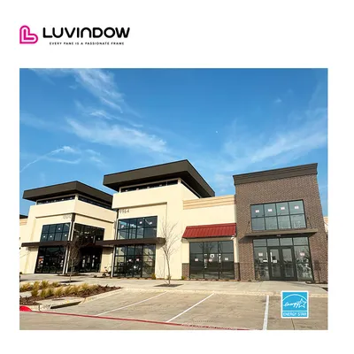 Factory Price Heat Insulation Anti-Theft Commercial Doors and Windows Aluminum Glass Storefront Door 110s
