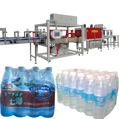 Pet Bottle Color Film Heat Tunnel Shrink Packing Wrapping Machine