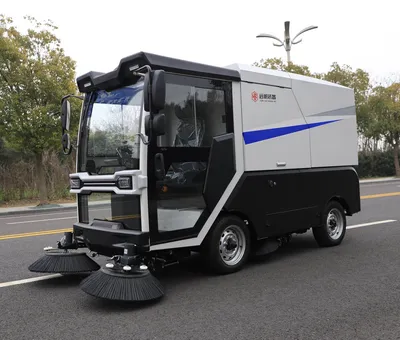 Efficient Road Sweeper for Factories with Large Waste Hopper