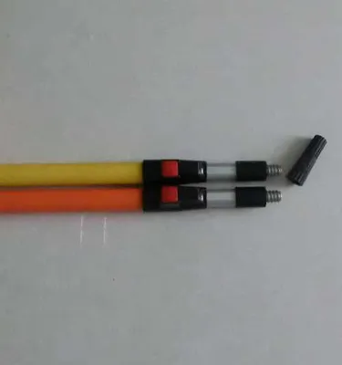 Paint Roller Fiberglass Extension Pole with Step Locking Device Telescopic Handle for Cleaning