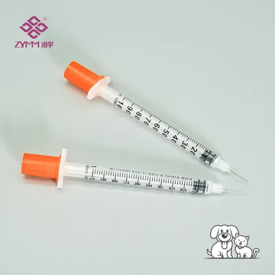 Sharp Needle Pet Insulin Syringe for Diabetes Treatment Veterinary Insulin Syringe