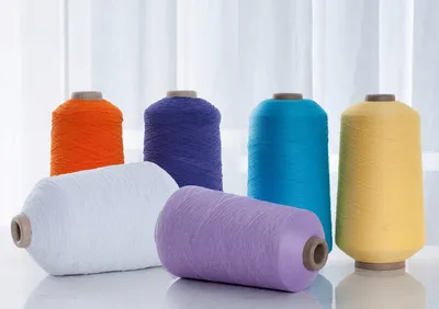 Rubber Covered Yarn Rubber Yarn Double Covered Yarn for Knitting Socks Black White Colors