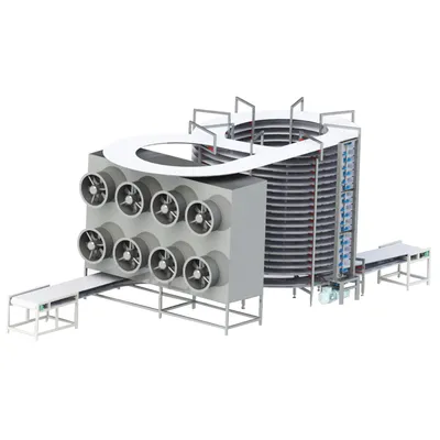 Large Double Spiral Quick Freezer Tunnel Quick Freezer