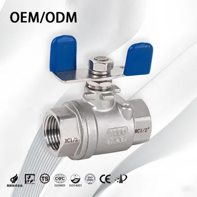 Stainless Steel Industrial/Pneumatic/High Pressure Float/Cryogenic/Flow Control/2PC Flange/ Thread Ball Valve with PTFE