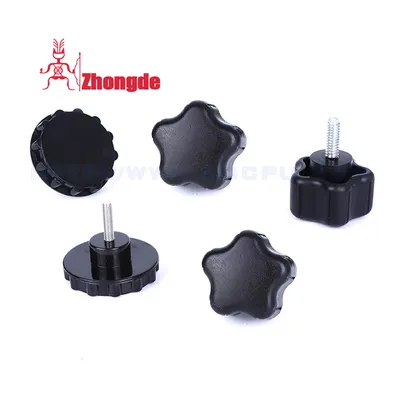 OEM Star-Type Nylon Plastic Adjusting Knob/Black ABS Rotary Control Handles with Bolt