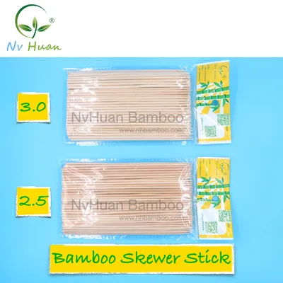 Food Grade 4mm Bamboo Skewer Stick