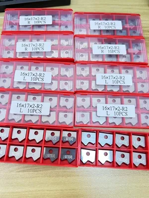 7.5X12X1.5mm Wood Cutting Tungsten Carbide Tool Square Carbide Inserts Reversible Knives for Woodworking Helical Cutterhead