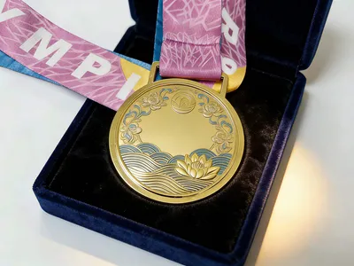 Premium Enamel Sports Medal for Marathon Running Events