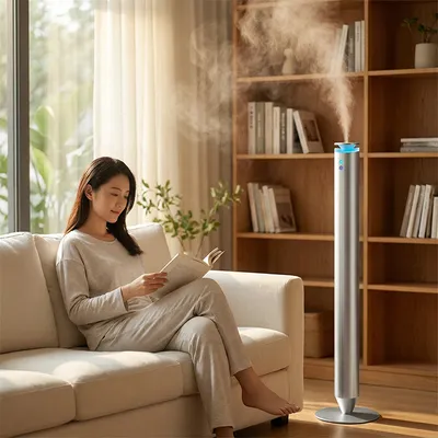 100ml Two Fluid Atomization Elegant Silvery Aroma Diffuser for Hotels and SPA Club Fragrance