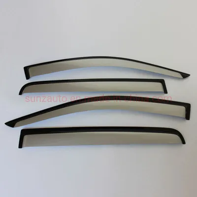 Ycsunz Auto Accessories Door Visor Actylic Sheet Black Silver Weather Shield for 2012-2019 Ranger T6 T7 T8