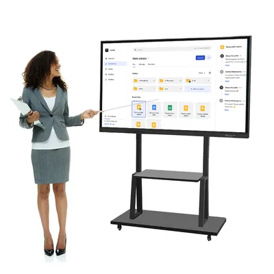 All in One Electronic Whiteboard Stylus or Finger Clever Touch Education Classroom Interactive Flat Panel 86 Inch