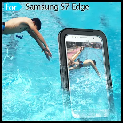 Built in Screen Protector Underwater Waterproof Case Cover Skin for Samsung Galaxy S7 Edge