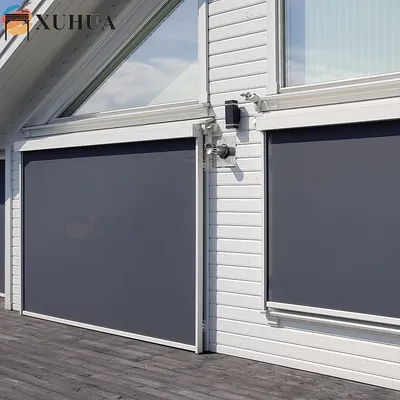 Xuhua Aluminum Sunscreen Automatic Roller Blind Rolling Shutter Zip Blind Outdoor Curtain