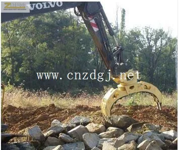 Excavator Hydraulic Rotating Grapple Wooden Excavator Rotating Grab Grapple Stone