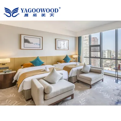 Sleek Wood Bedroom Set Perfect for High-End Hotel Suites