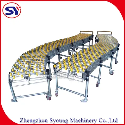 Hot Selling Movable Unpowered Skate Wheel Flexible Conveyor for Carton Box Transportation
