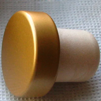 Aluminum Top Cap with Polymer Plug Cork Stopper
