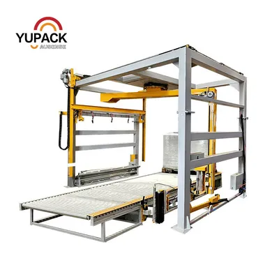 Automatic Rotary Arm Pallet Wrapping Machine for Stretch Film Packaging and Warehouse Automation