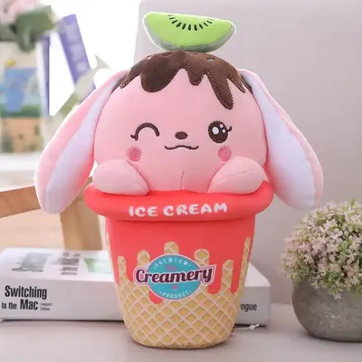Cute Ice Cream Lop-Eared Rabbit Doll Plush Toy Doll Gift