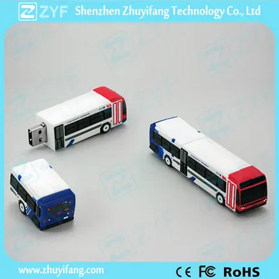 Passenger Gift Custom PVC Tour Bus USB Flash Drive (ZYF1025)