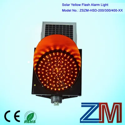 8/12" (200/300) Waterproof LED Flashing Vintage Solar Traffic Flasher