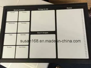 60X40cm Weekly Planner Board with MDF (covered by decor paper) Frame