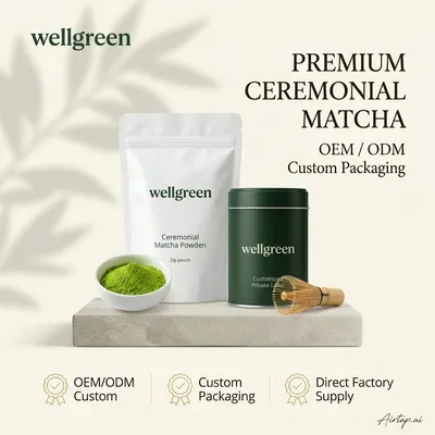 Free Sample Matcha Private Label Wholesale Natural Pure Green Tea Ceremonial Matcha Powder