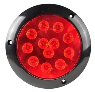 4 Inch Round LED Truck Trailer Tail Light with Reflector Metal Frame