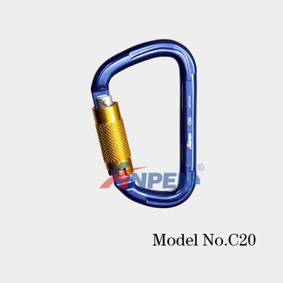 Aluminum Alloy D-Shaped Twistlock Climbing Karabiner