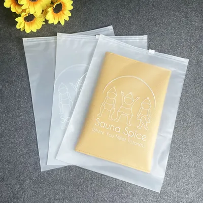 Custom Matte Ziplock Bags for Clothes Tshirt Reusable EVA Frosted Zipper Plastic Poly Bags for Swimwear Bikini Packaging