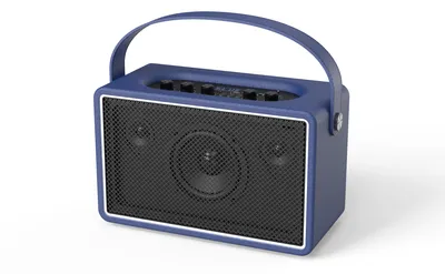 80W DSP Large Speakers World's First 30W Fast Charging Party Lighting Effects High Bass, Reverberation#Color: Blue, Tweeter Size: 2"