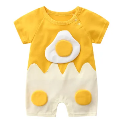 Customized 100% Cotton Short Sleeve Plain Baby Romper