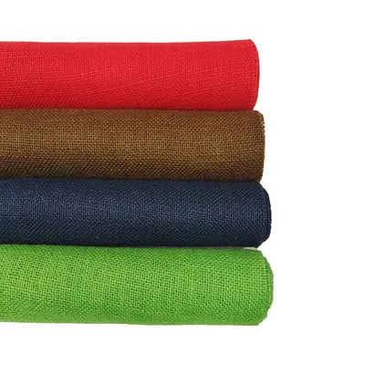 Colored Jute Fabric Roll Customized Burlap Fabric