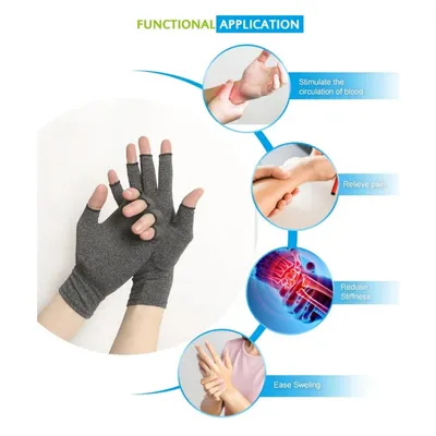 Easy to Wear and Take off Elastic Wrist Band Arthritis Compression Gloves for Cold-Proof Warm Hand Care