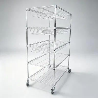 4 Layers Industrial Restaurant Dish Rack Hotel Steel Commercial Kitchen Cutlery Dryer Rack