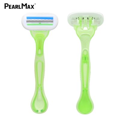 Six Blade Shavers with Lubricant Bar and Super Rubber Handle Razor