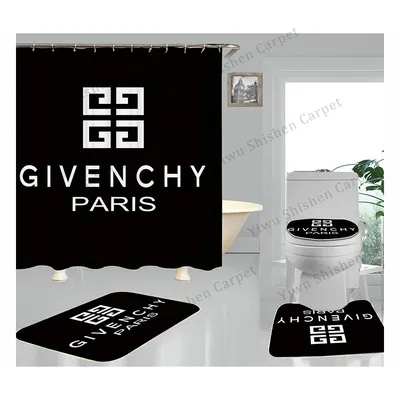 Givenchy Bathroom Mat Set 4 Piece Bath Rugs Set