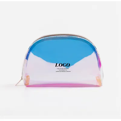 Hand Holding Colorful Shells Cosmetic Bag Storage Combination
