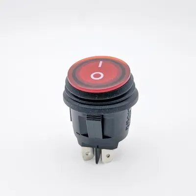 on off 4 Pin Dpst Round Illuminated Rocker Switch