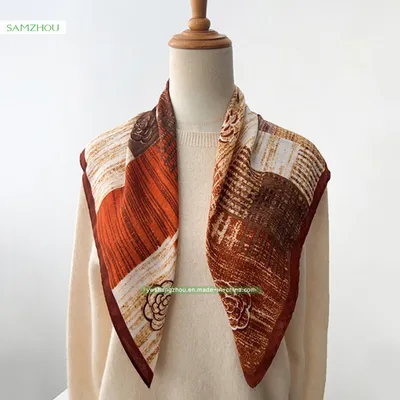68*68cm Square Scarf Silk Cravat Fashion Lady Neckerchief Velvety Shawl