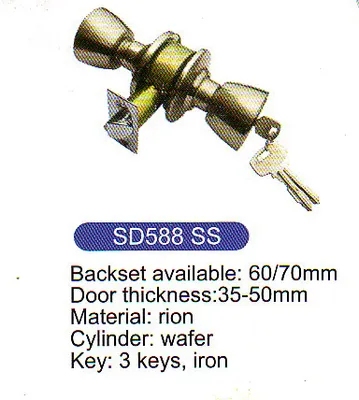 588 Us Type Furniture Mortise Lock Security Knob Door Lock