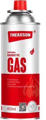 Theaoson 450ml Butane Gas Cartridges Refill for Portable Camping Stove
