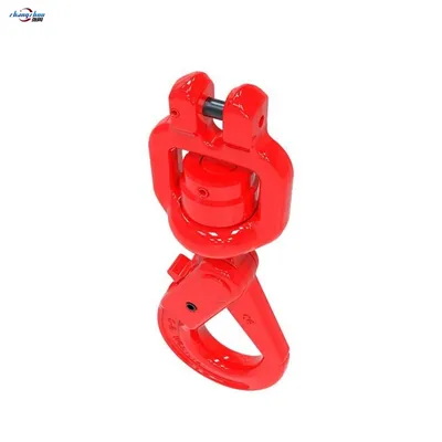 Corrosion Resistant Premium Us Type Forged Swivel Hoist Hook with Safety Latch