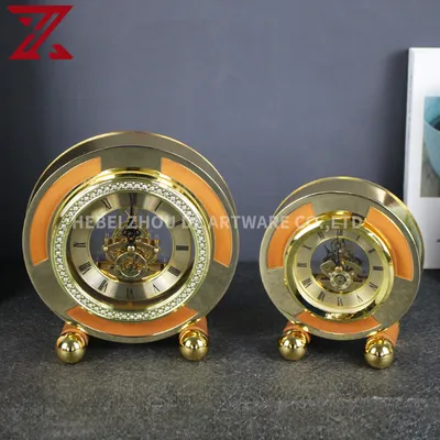 Wholesale Metal Clock Study Bedroom Mute Clock Crafts Table Clocks for Promotion Business Gift