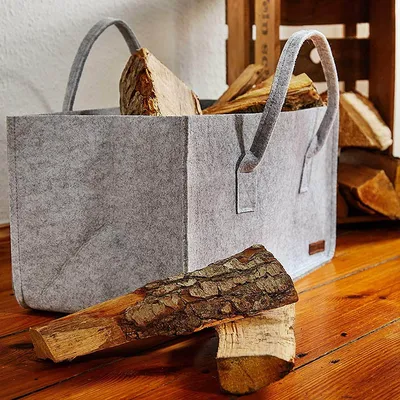 Wholesale Customized Packaging Packing Book Gift Toy Sundries Wood Vegetable Bedroom Storage Felt Shopping Bag