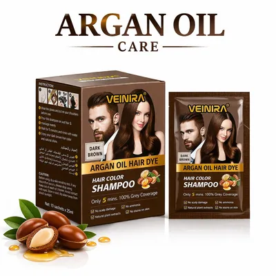 Veinira Black Dark Brown MSDS Hair Color Dye Shampoo Permanent Hair Colour Comb Dye