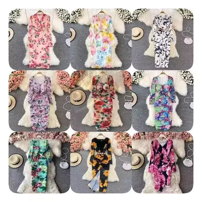 High-Quality Women's Floral Lace Long Dress - Mini Style, Retro Look