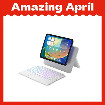 Newest 10.9 Inch Split Keyboard with Magnetic Case for iPad 10th Generation 2022 Magic Keyboard with Folio RGB Backlight