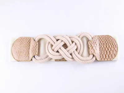 Customize Fashion Buckles Belts and Women Cotton Elastic Belt